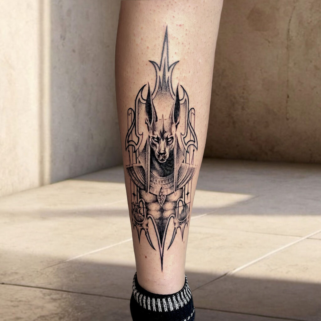 tattoo cornici anubis