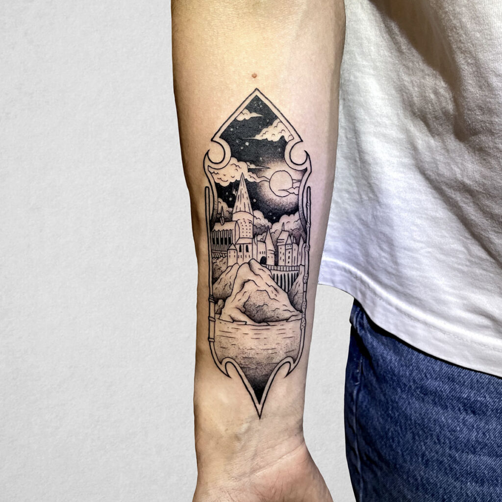 tatuaggio portali harry potter