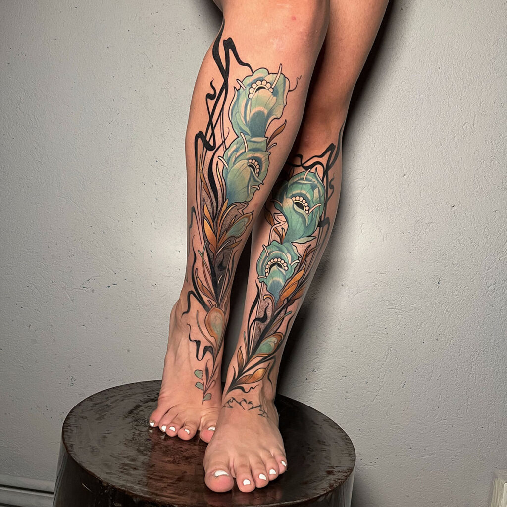 tattoo fiori colored