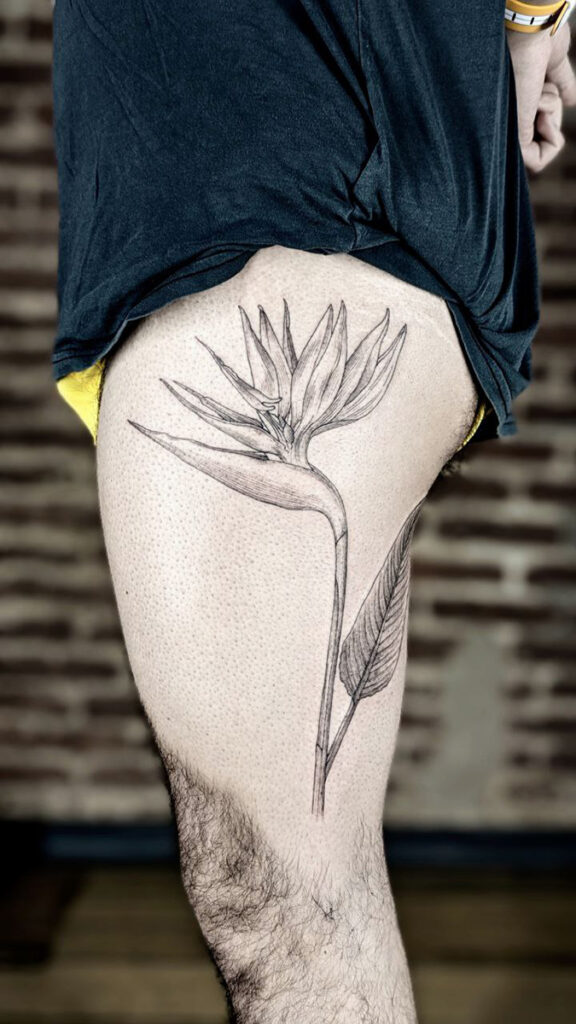 tattoo blackwork fiore