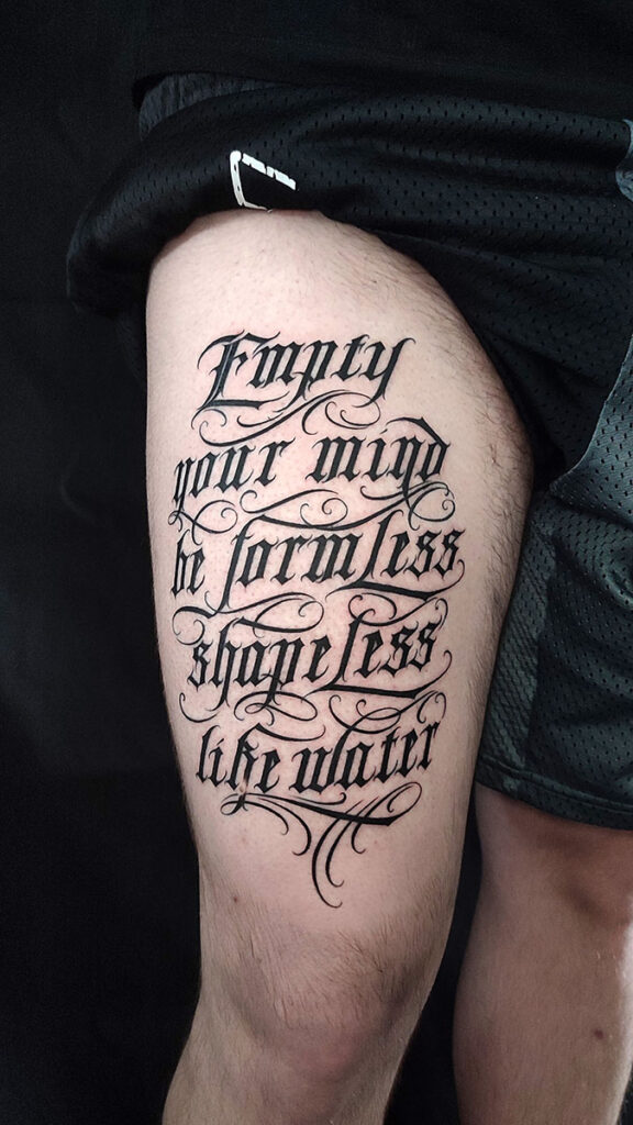 lettering tattoo