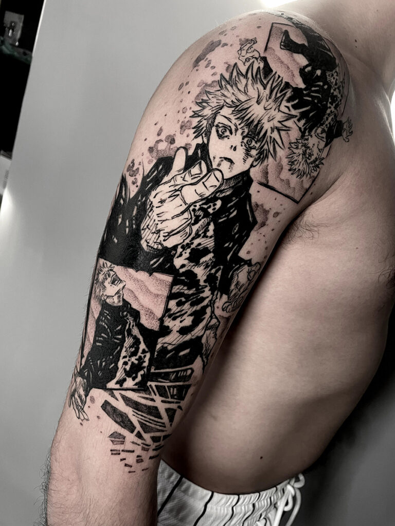 tatuaggi manga blackwork