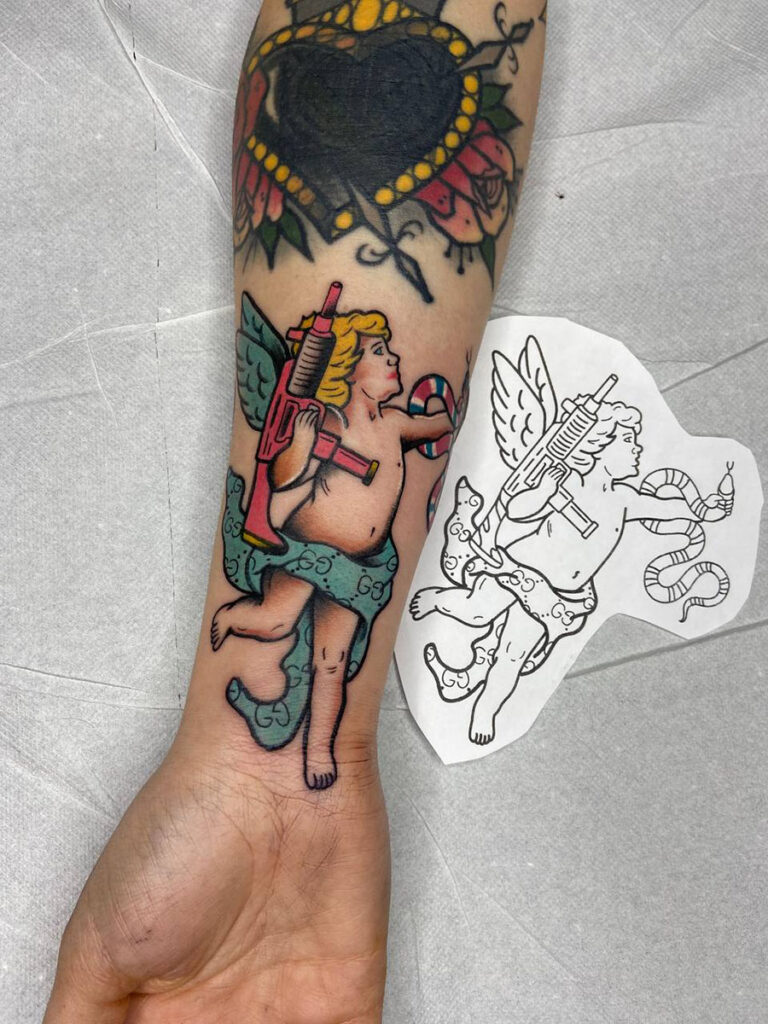 contemporary traditional tattoo