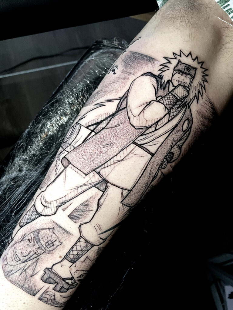 tatuaggio naruto black & grey