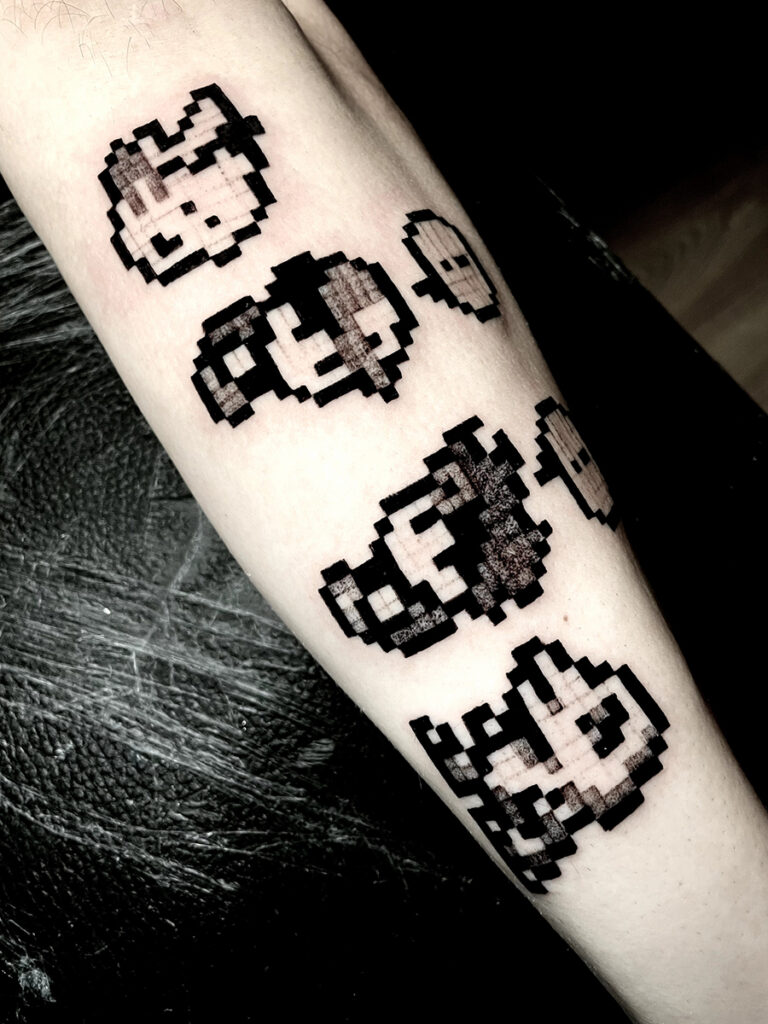 tattoo videogiochi blackwork