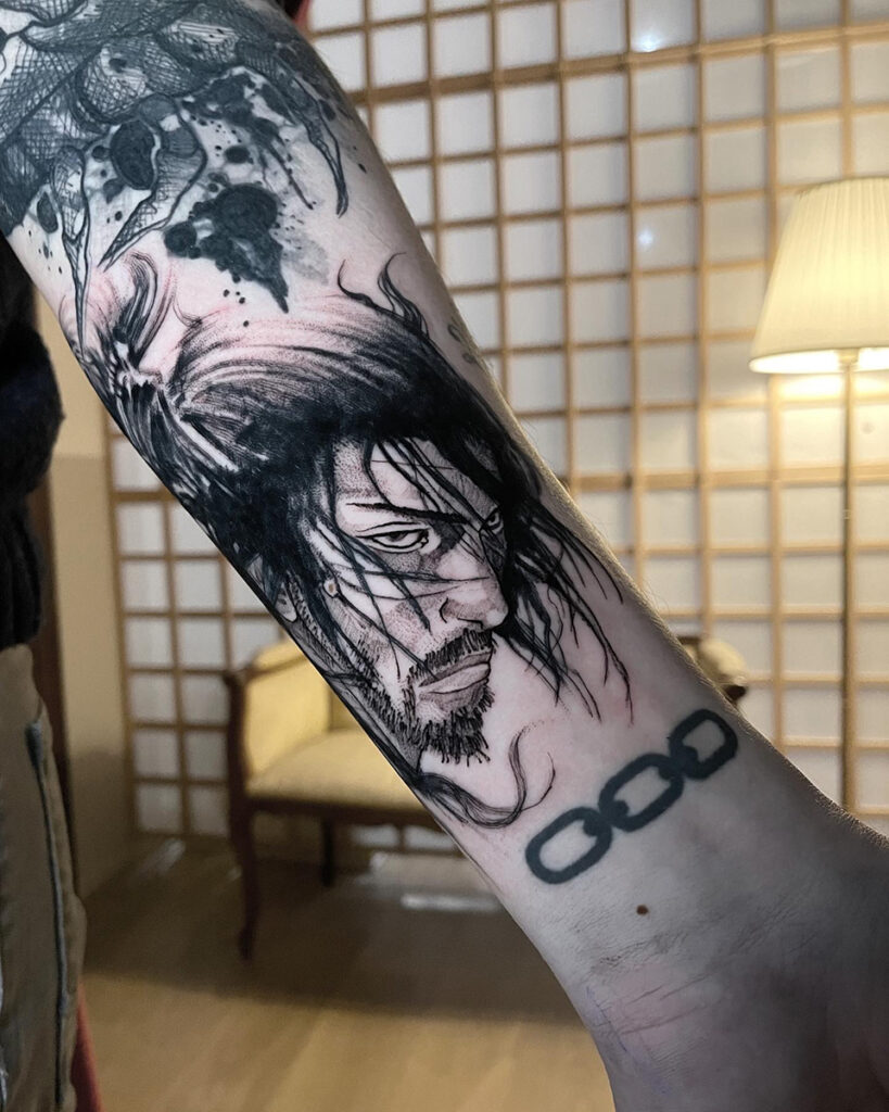 tattoo blackwork manga