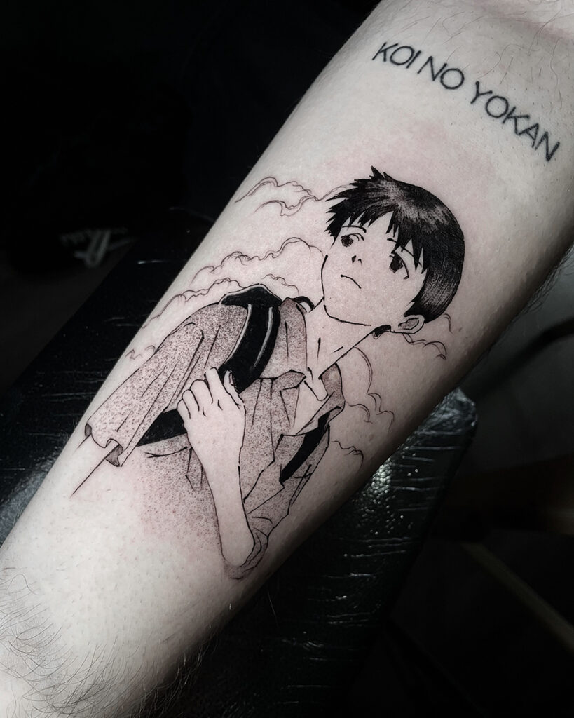 tattoo evangelion blackwork