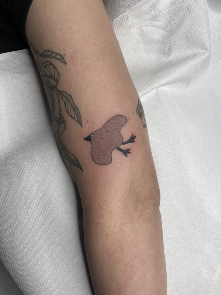 tattoo uccello art brut