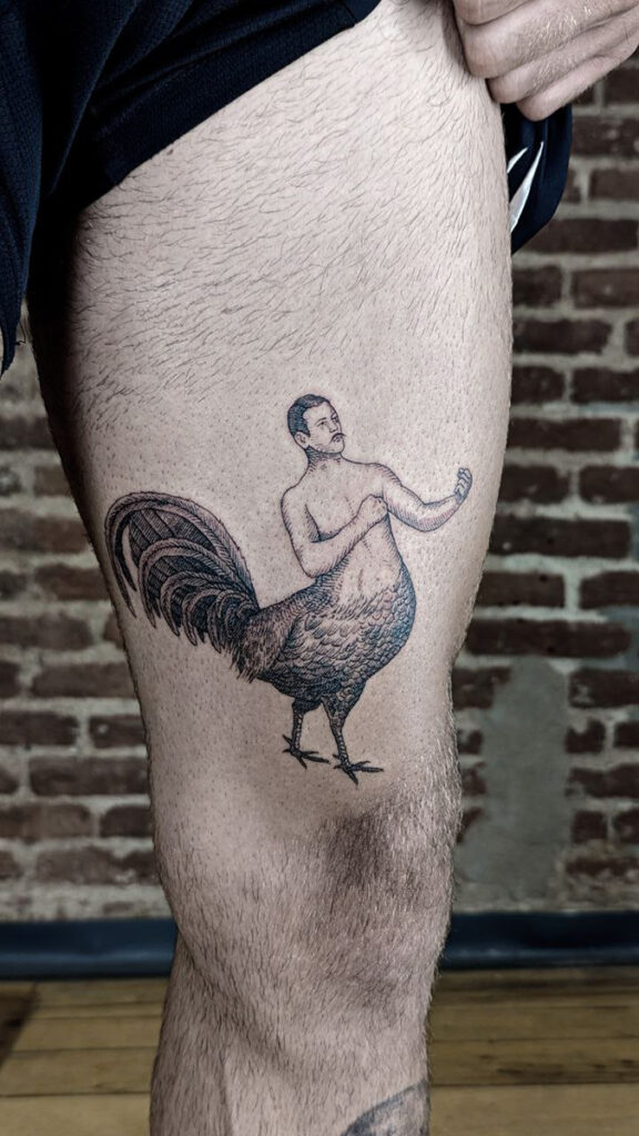 tatuaggio surrealistico animale