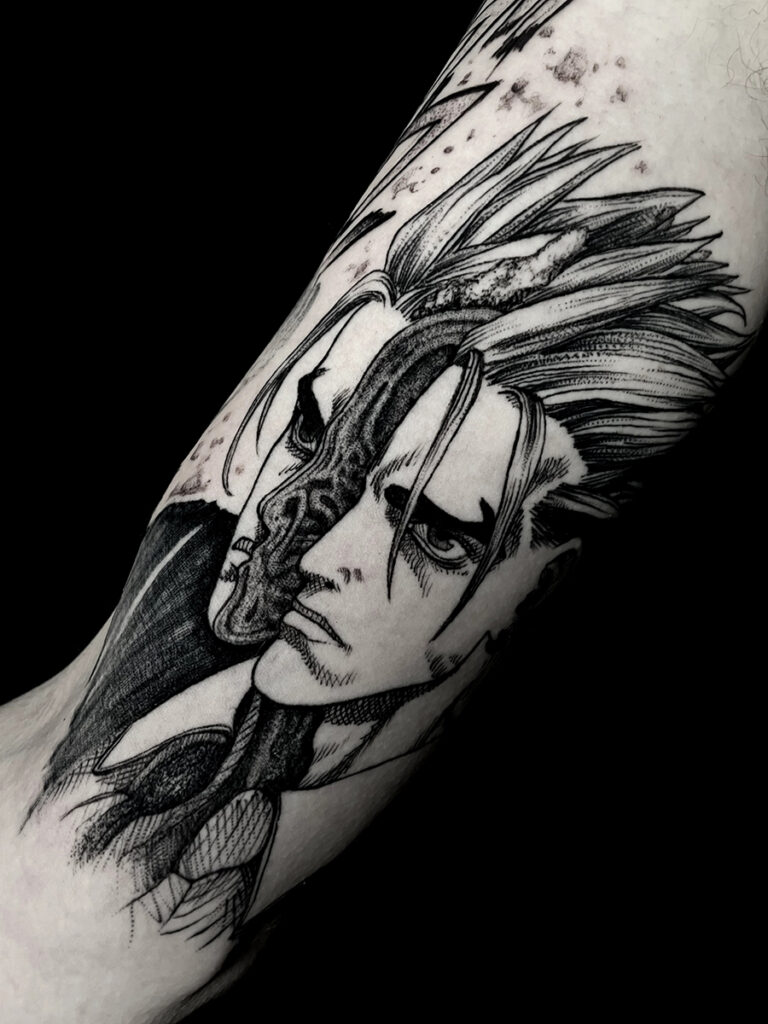 tattoo black grey manga