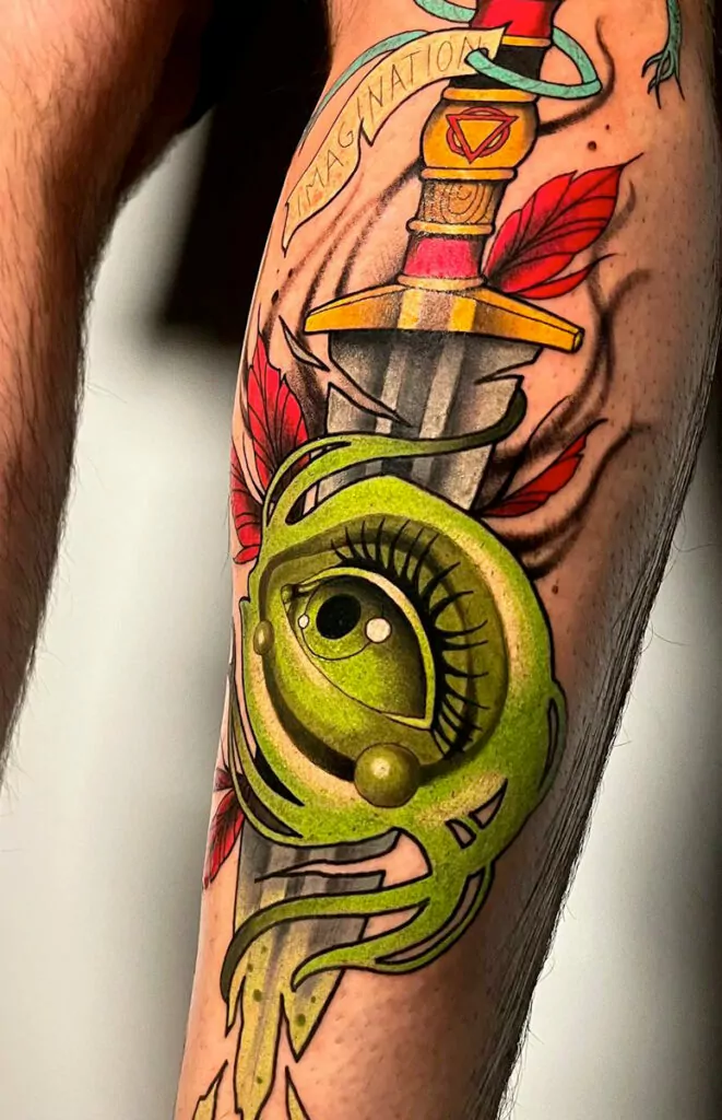 tatuaggio pugnale